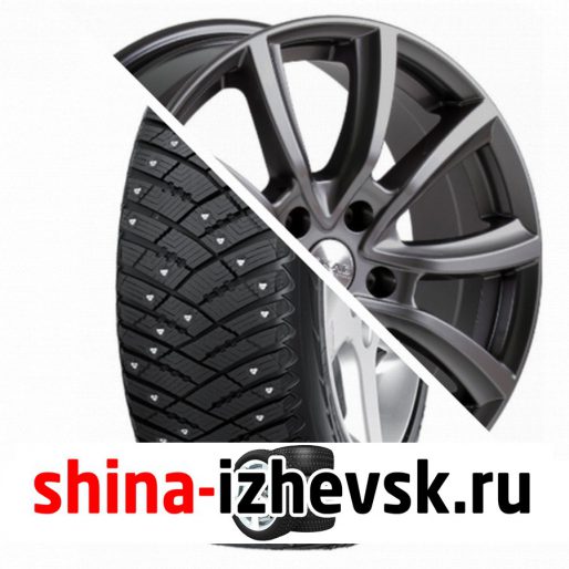 Колесо в сборе Goodyear Ultra Grip Ice Arctic SUV 225/65 R17 T 102 + СКАД Онтарио 7xR17 5×112 ET45 DIA66.6 Черно-серый цвет с перламутровыми оттенками в Ижевске